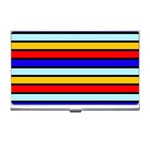 Red And Blue Contrast Yellow Stripes Business Card Holder Front