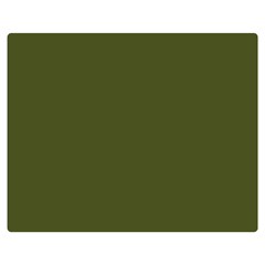 Army Green Solid Color Double Sided Flano Blanket (medium)  by SpinnyChairDesigns