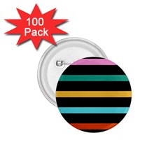 Colorful Mime Black Stripes 1 75  Buttons (100 Pack)  by tmsartbazaar