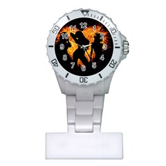 Shadow Heart Love Flame Girl Sexy Pose Plastic Nurses Watch