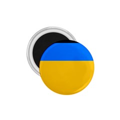 Bright Yellow With Blue 1 75  Magnets by tmsartbazaar