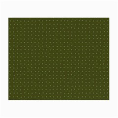 Army Green Color Polka Dots Small Glasses Cloth by SpinnyChairDesigns