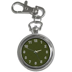 Army Green Color Polka Dots Key Chain Watches by SpinnyChairDesigns