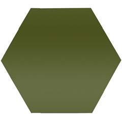 Army Green Color Ombre Wooden Puzzle Hexagon by SpinnyChairDesigns