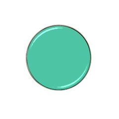 True Biscay Green Solid Color Hat Clip Ball Marker (4 Pack) by SpinnyChairDesigns