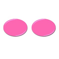 Hot Hollywood Pink Color Cufflinks (oval) by SpinnyChairDesigns