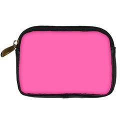 Hot Hollywood Pink Color Digital Camera Leather Case by SpinnyChairDesigns