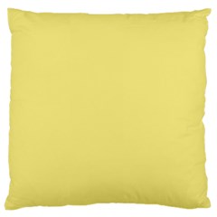 True Lemon Yellow Color Large Cushion Case (one Side) by SpinnyChairDesigns