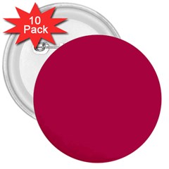 Rose Red Color 3  Buttons (10 Pack)  by SpinnyChairDesigns