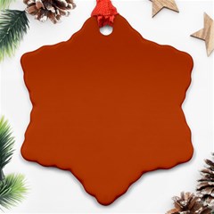 True Rust Color Ornament (snowflake) by SpinnyChairDesigns