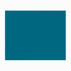 True Teal Blue Color Small Glasses Cloth by SpinnyChairDesigns