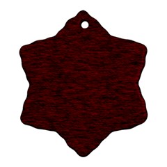 Dark Red Texture Snowflake Ornament (two Sides) by SpinnyChairDesigns