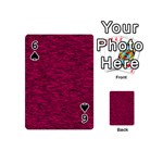 Fuschia Pink Texture Playing Cards 54 Designs (Mini) Front - Spade6