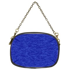 Cobalt Blue Color Texture Chain Purse (two Sides) by SpinnyChairDesigns