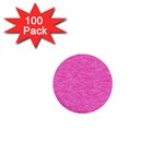 Neon Pink Color Texture 1  Mini Buttons (100 pack)  Front
