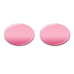 Blush Pink Color Gradient Ombre Cufflinks (Oval) Front(Pair)