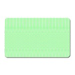 Mint Green White Stripes Magnet (Rectangular) Front