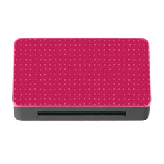 Rose Pink Color Polka Dots Memory Card Reader With Cf by SpinnyChairDesigns