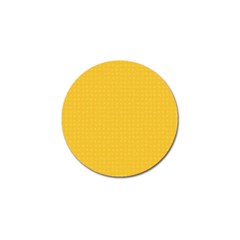 Saffron Yellow Color Polka Dots Golf Ball Marker by SpinnyChairDesigns