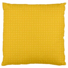 Saffron Yellow Color Polka Dots Standard Flano Cushion Case (two Sides) by SpinnyChairDesigns