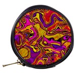 Colorful Boho Swirls Pattern Mini Makeup Bag Back