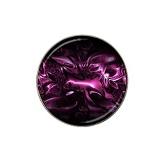 Black Magenta Abstract Art Hat Clip Ball Marker (10 Pack) by SpinnyChairDesigns