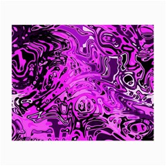 Magenta Black Abstract Art Small Glasses Cloth by SpinnyChairDesigns