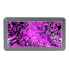 Magenta Black Abstract Art Memory Card Reader (mini) by SpinnyChairDesigns