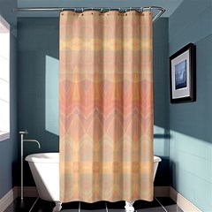 Boho Soft Peach Pattern Shower Curtain 36  X 72  (stall)  by SpinnyChairDesigns