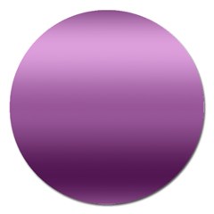 Purple Gradient Ombre Magnet 5  (round) by SpinnyChairDesigns