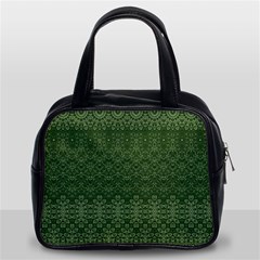 Boho Fern Green Pattern Classic Handbag (two Sides) by SpinnyChairDesigns