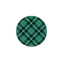 Biscay Green Black Plaid Golf Ball Marker (4 Pack) by SpinnyChairDesigns