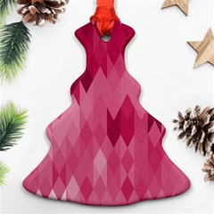 Blush Pink Geometric Pattern Ornament (christmas Tree)  by SpinnyChairDesigns