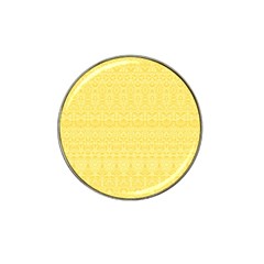 Boho Saffron Yellow Color Hat Clip Ball Marker by SpinnyChairDesigns