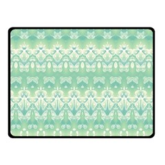 Boho Biscay Green Pattern Fleece Blanket (small) by SpinnyChairDesigns