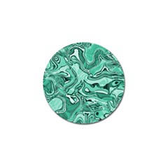 Biscay Green Swirls Golf Ball Marker by SpinnyChairDesigns