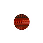 Boho Aztec Rust Orange Color Stripes 1  Mini Buttons Front