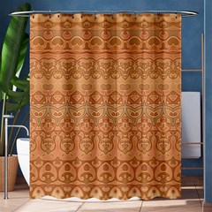 Boho Fancy Peach  Shower Curtain 60  X 72  (medium)  by SpinnyChairDesigns