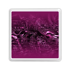 Magenta Black Swirl Memory Card Reader (square) by SpinnyChairDesigns