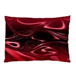 Crimson Red Black Swirl Pillow Case (Two Sides) Front