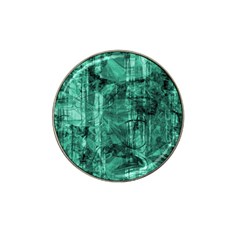 Biscay Green Black Textured Hat Clip Ball Marker (4 Pack) by SpinnyChairDesigns