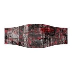 Red Black Abstract Texture Stretchable Headband by SpinnyChairDesigns