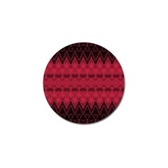 Boho Red Black Pattern Golf Ball Marker (10 Pack) by SpinnyChairDesigns