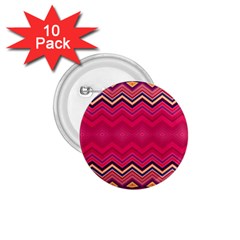 Boho Aztec Stripes Rose Pink 1 75  Buttons (10 Pack) by SpinnyChairDesigns