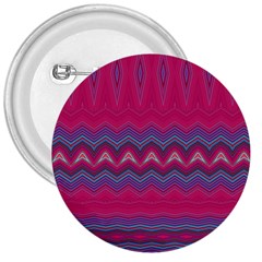 Magenta Blue Stripes 3  Buttons by SpinnyChairDesigns