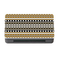 Boho Black Yellow Floral Print Memory Card Reader With Cf by SpinnyChairDesigns