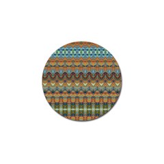 Boho Earth Colors Pattern Golf Ball Marker (10 Pack) by SpinnyChairDesigns