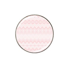 Boho Pastel Pink Pattern Hat Clip Ball Marker by SpinnyChairDesigns