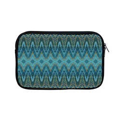 Boho Teal Blue Pattern Apple Macbook Pro 13  Zipper Case by SpinnyChairDesigns