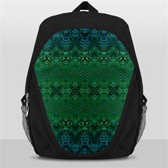 Boho Emerald Green And Blue  Backpack Bag by SpinnyChairDesigns